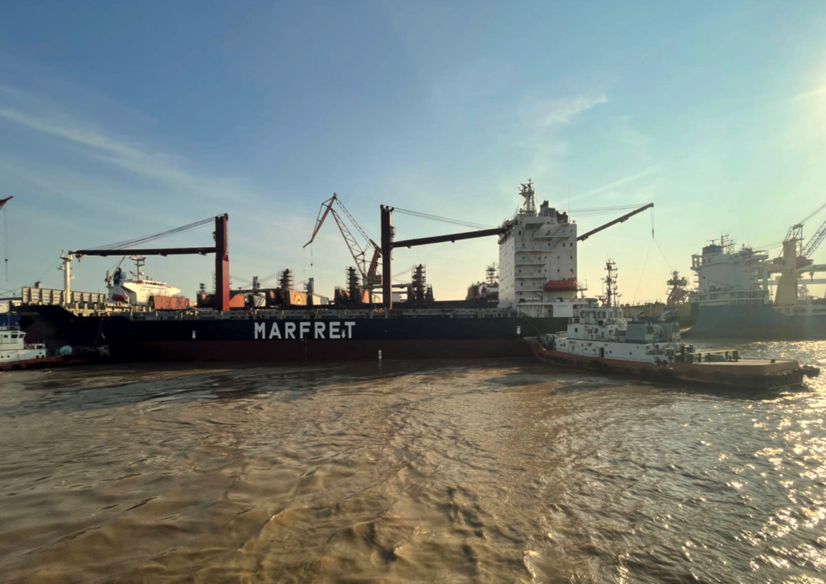 Marfret Guyane out of dry dock