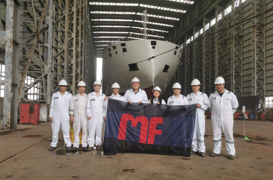 Launching of the ro-ro vessel Ferrymar